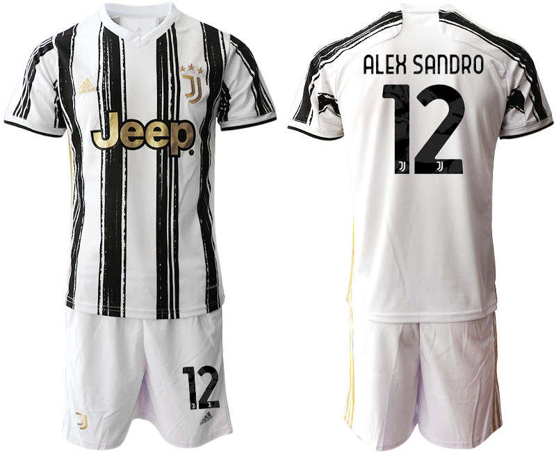 Men 2020-2021 club Juventus home #12 white black Soccer Jerseys